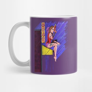 Comic Girl Cyberpunk Manga Aesthetic Mug